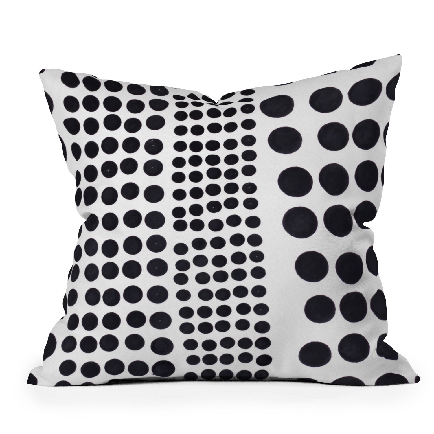"dots of difference" throw pillow