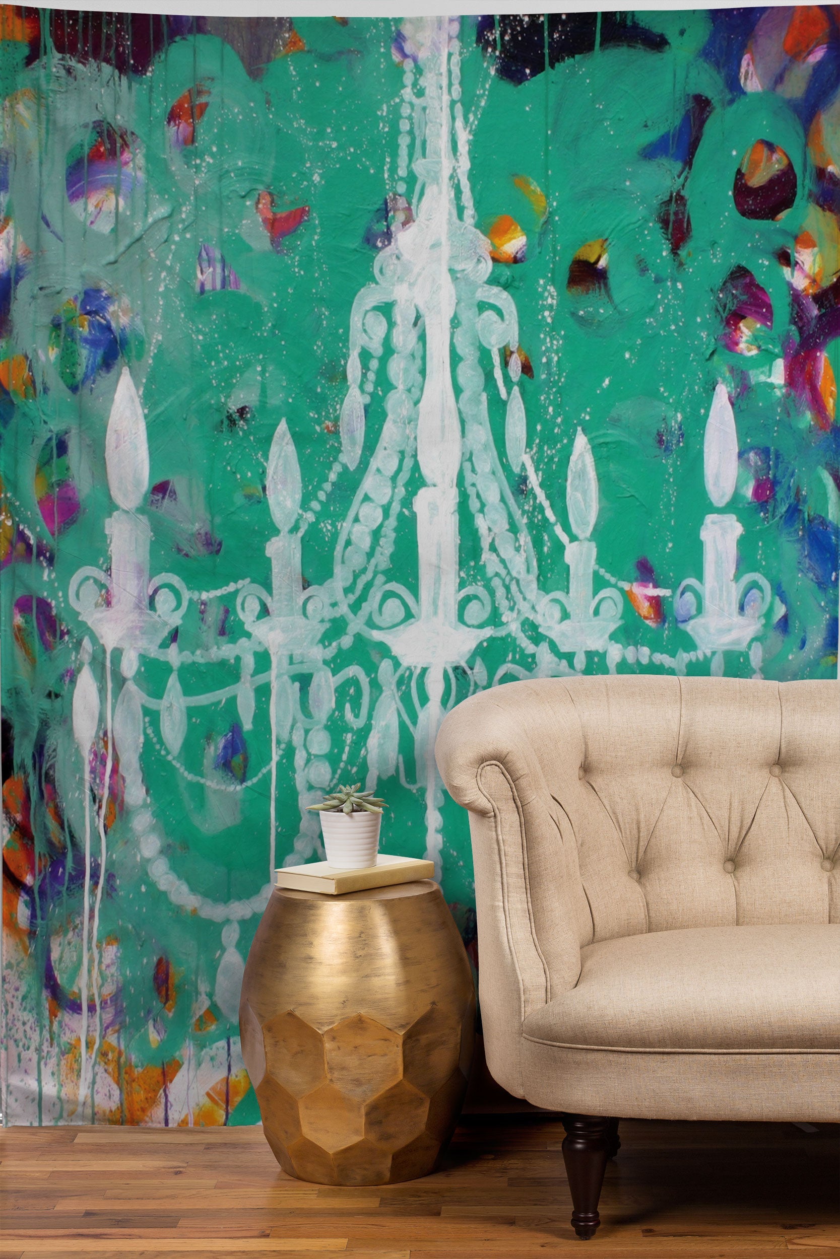 "emerald chandelier" tapestry