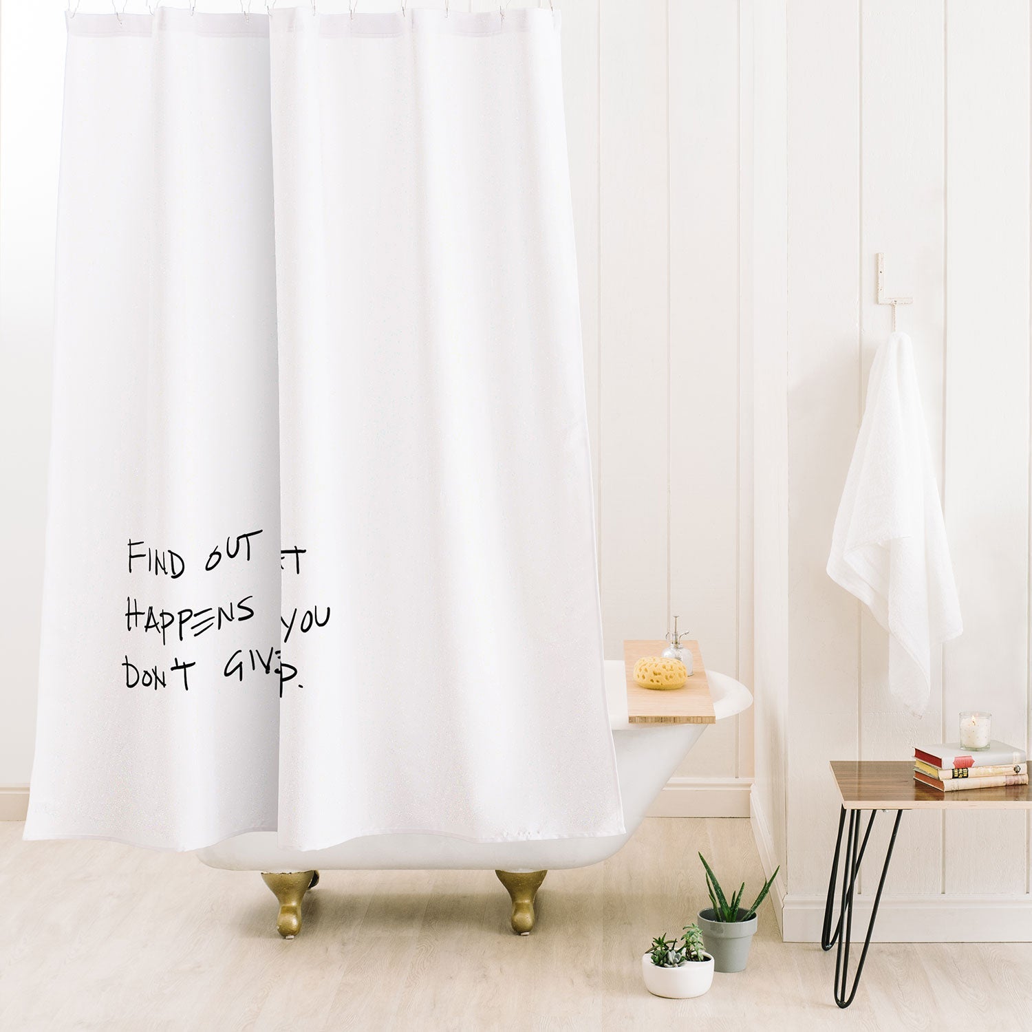 "find out" shower curtain