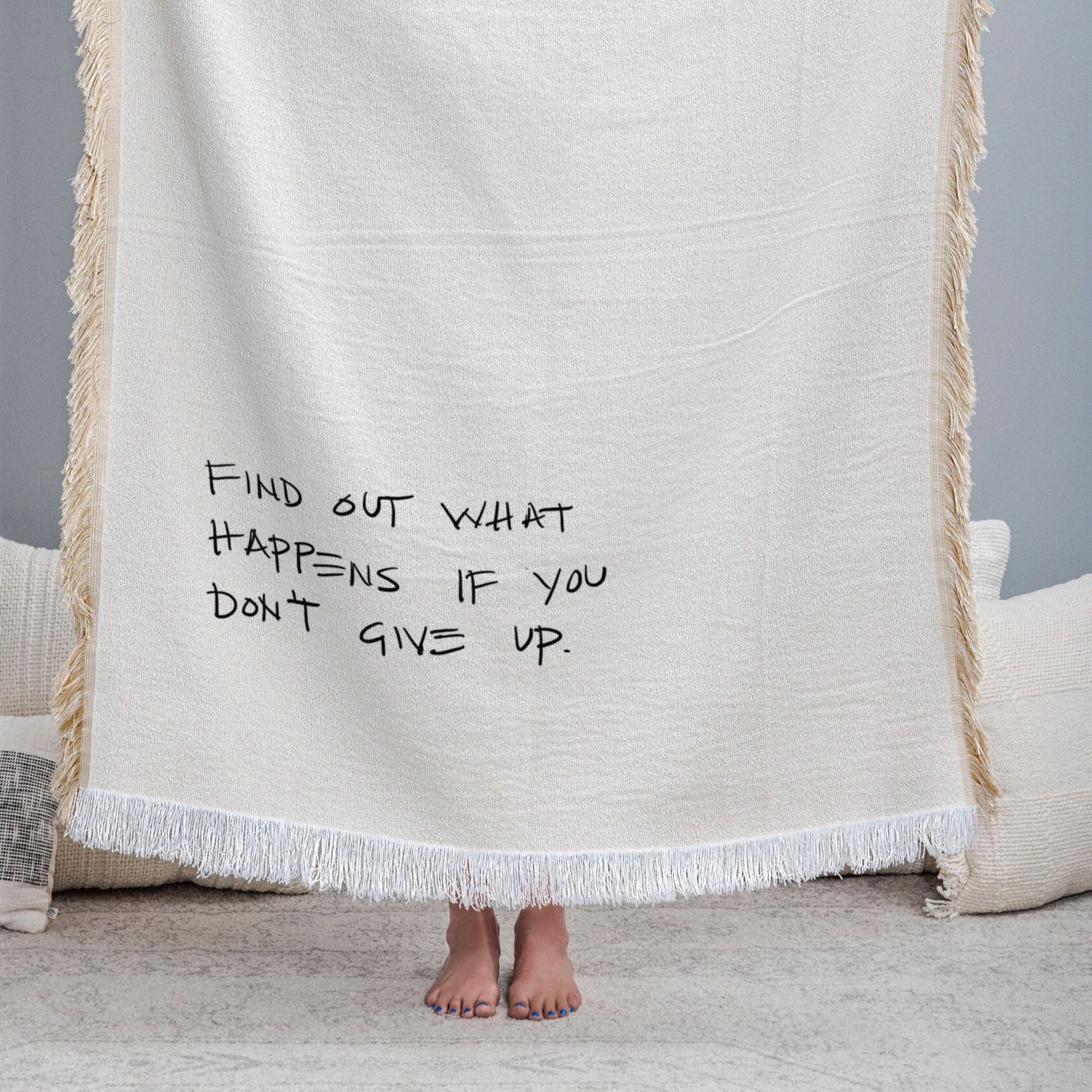 "find out" throw blanket