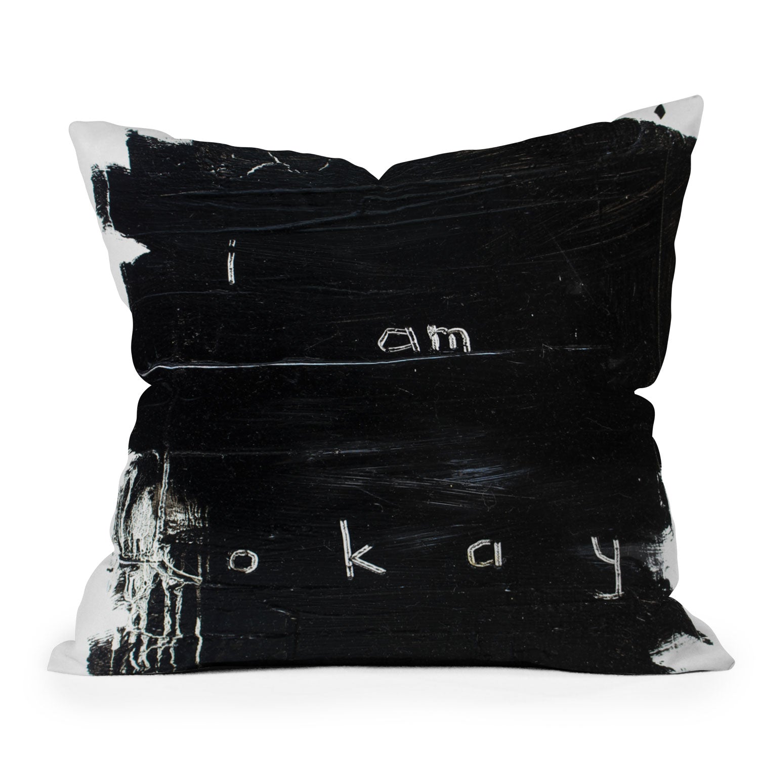"i am okay" throw pillow