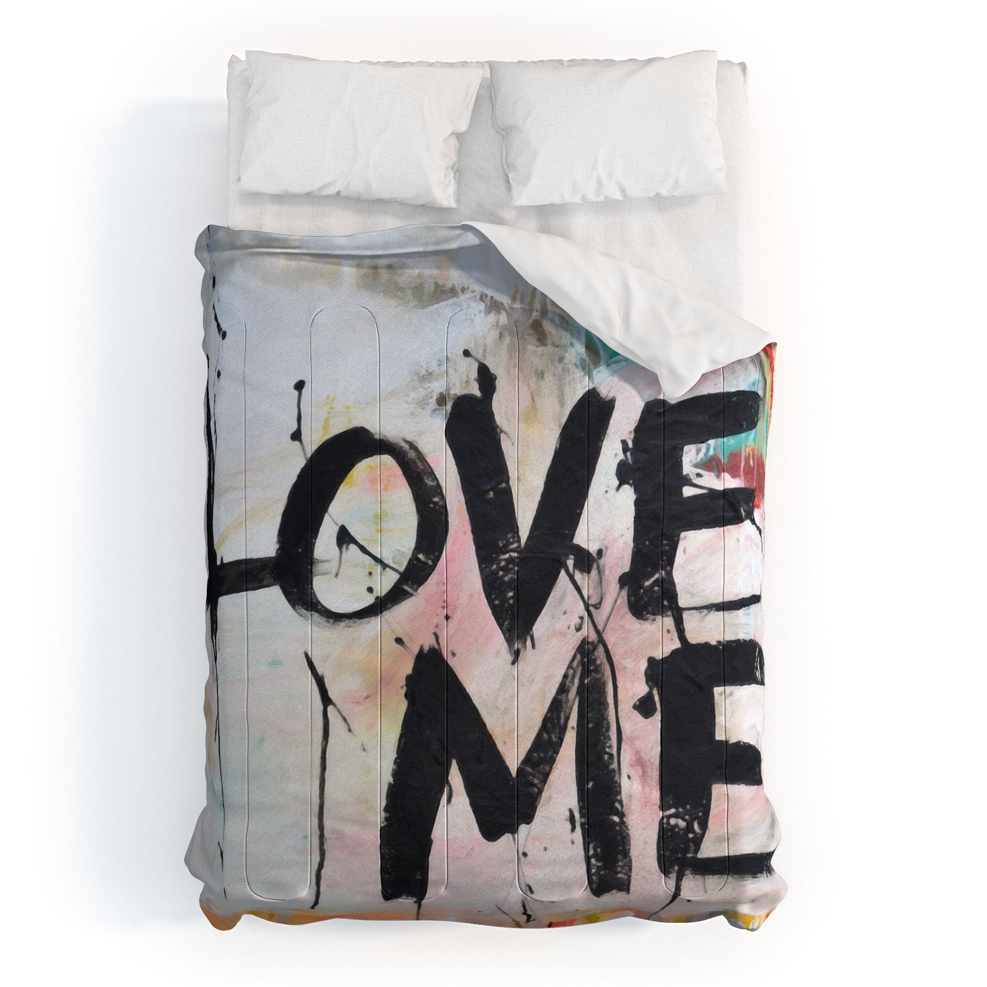 "love me" comforter + bed in a bag
