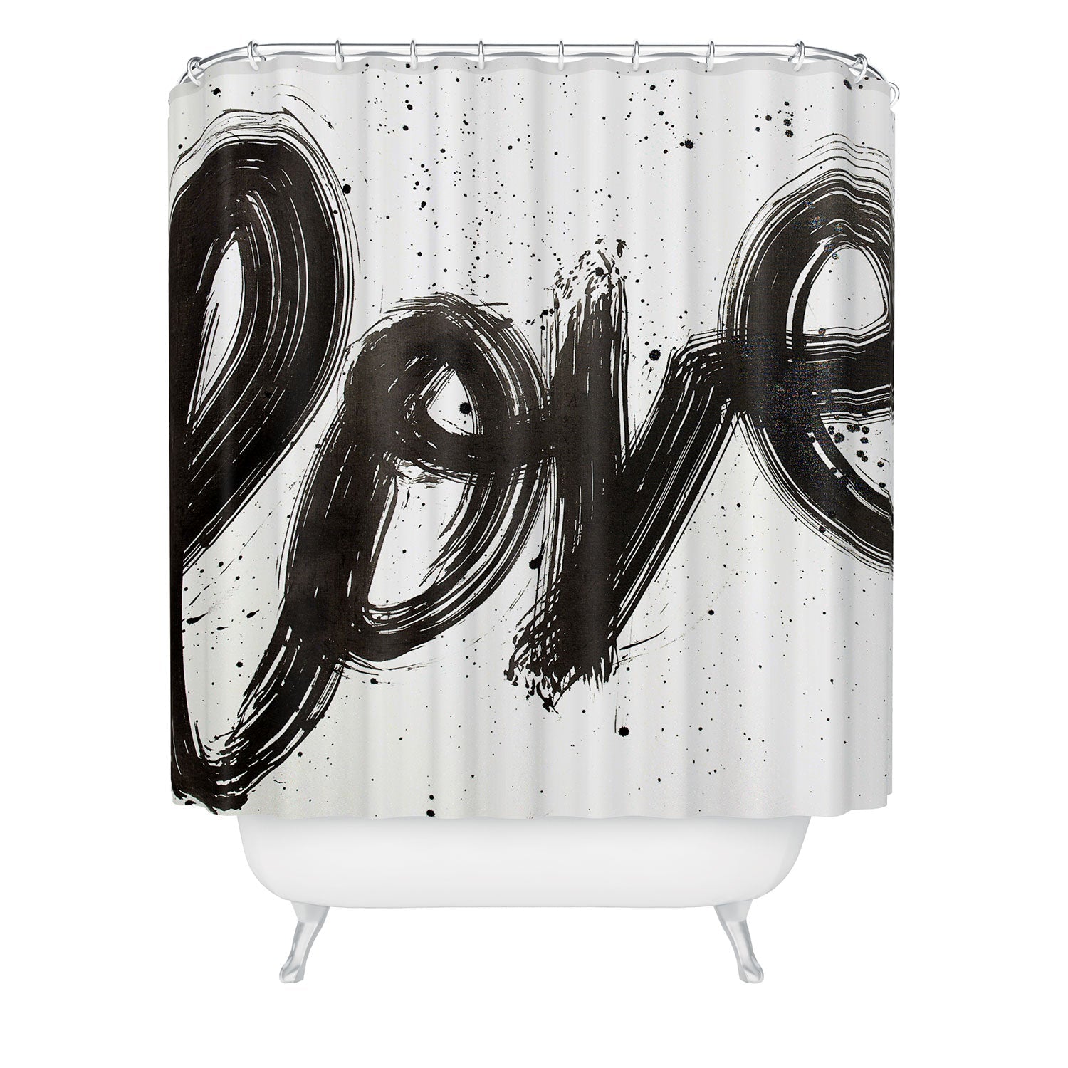 "love mop" shower curtain