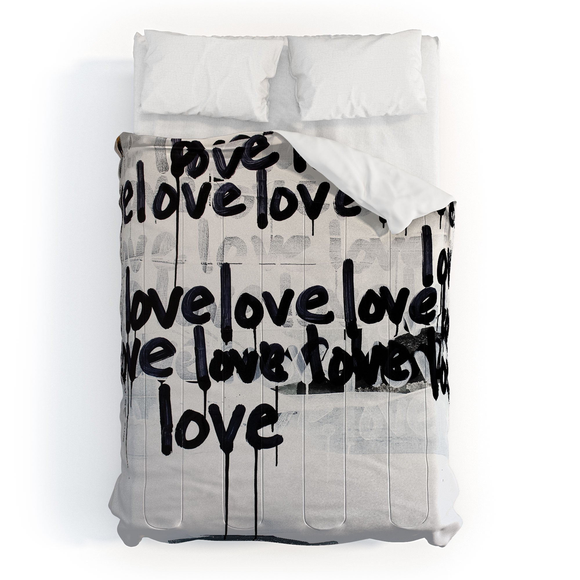 "messy love" comforter + bed in a bag