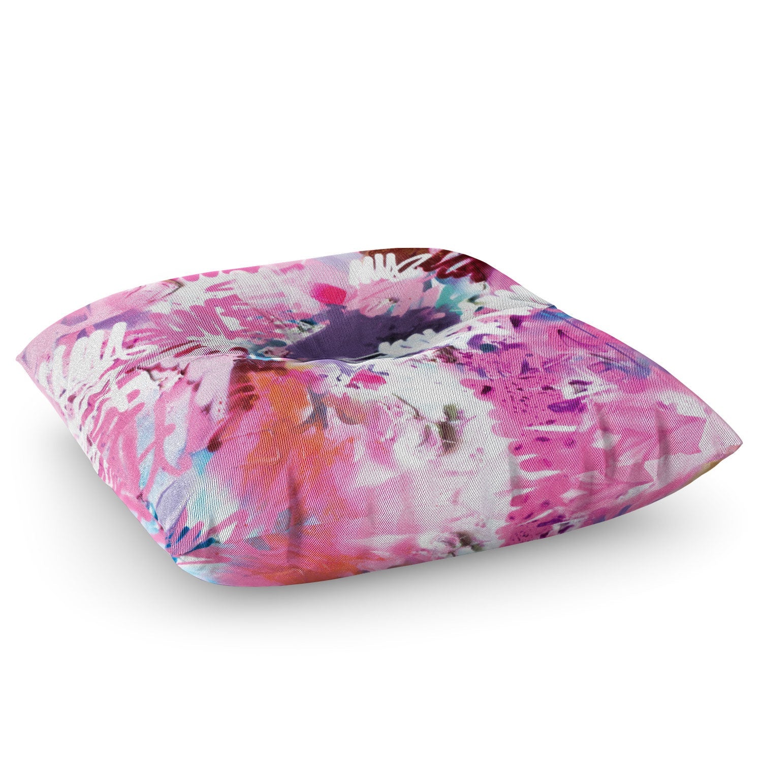 "pink brush strokes" floor pillow