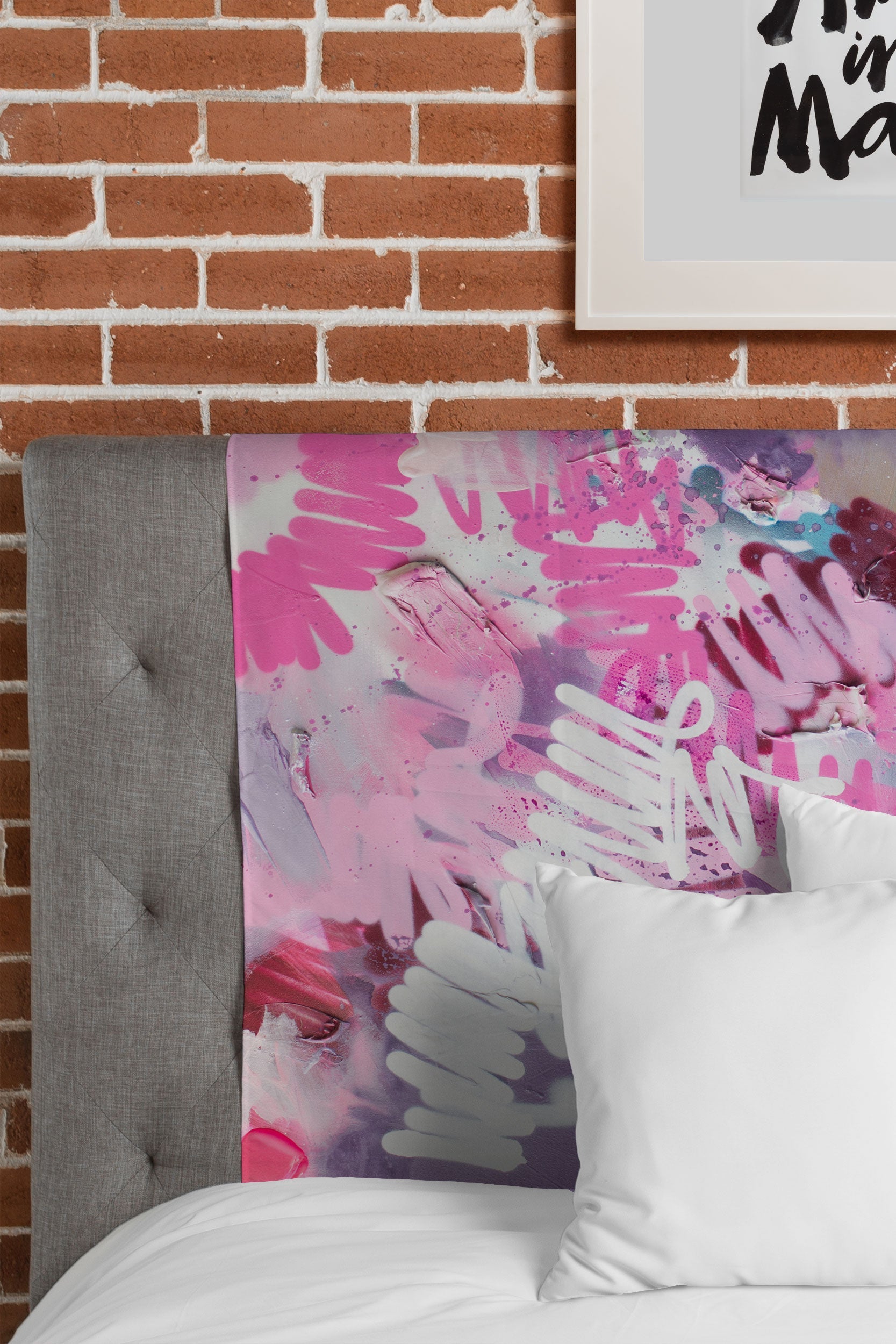 "pink brush strokes" tapestry